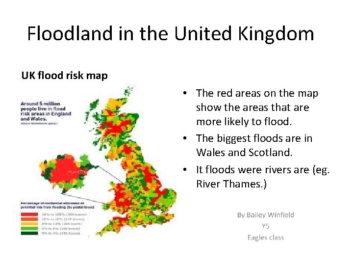 Floodland in the United Kingdom UK flood risk map • The red areas on