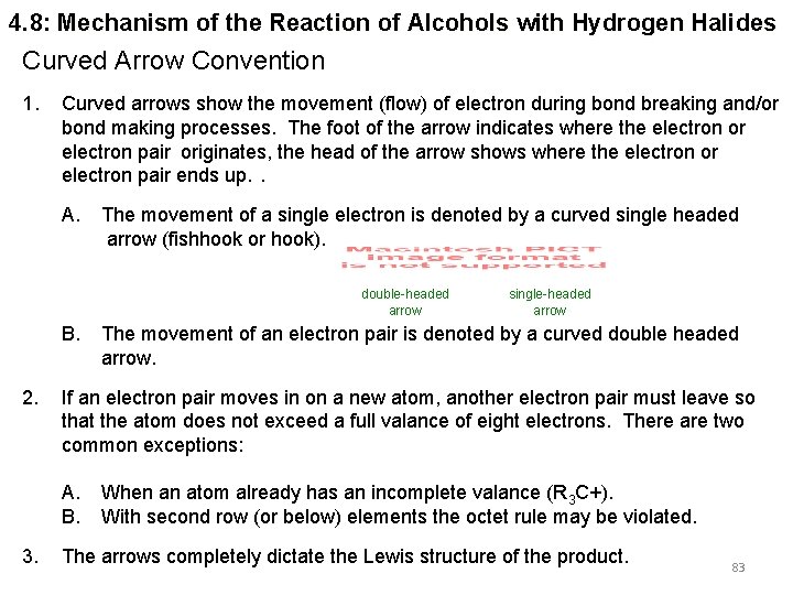 4. 8: Mechanism of the Reaction of Alcohols with Hydrogen Halides Curved Arrow Convention