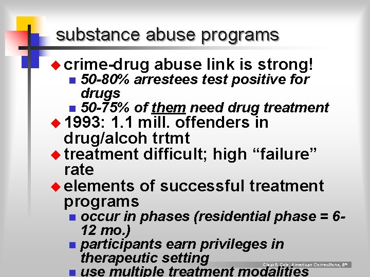 substance abuse programs u crime-drug abuse link is strong! 50 -80% arrestees test positive substance abuse programs u crime-drug abuse link is strong! 50 -80% arrestees test positive