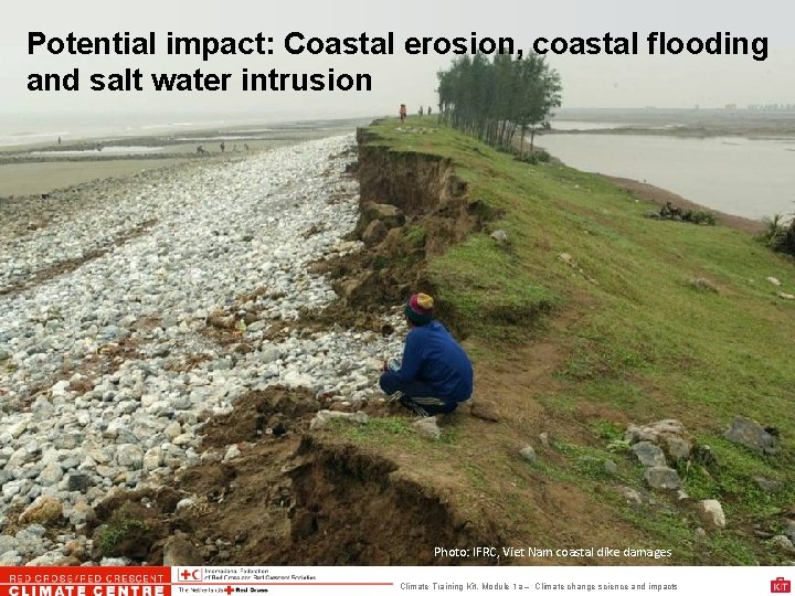 Potential impact: Coastal erosion, coastal flooding and salt water intrusion Photo: IFRC, Viet Nam