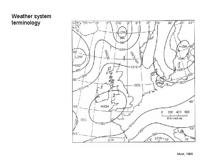 Weather system terminology Musk, 1988 