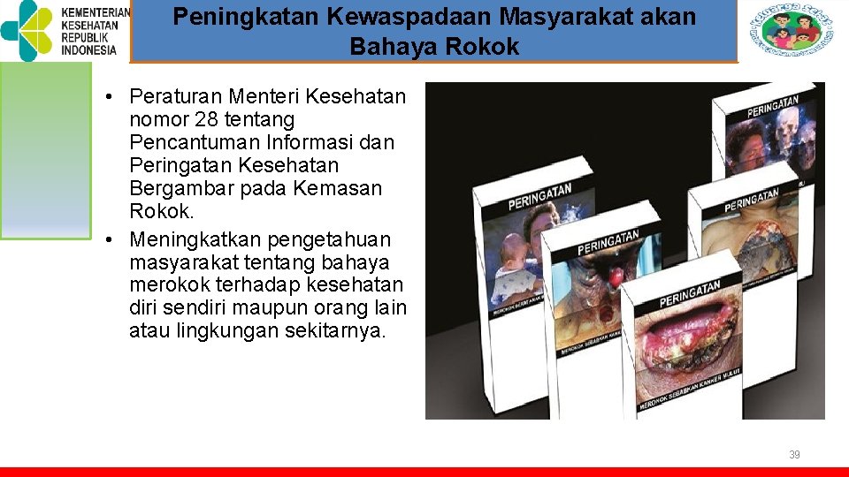 Peningkatan Kewaspadaan Masyarakat akan TOT PELATIHAN KELUARGA SEHAT Bahaya Rokok • Peraturan Menteri Kesehatan Peningkatan Kewaspadaan Masyarakat akan TOT PELATIHAN KELUARGA SEHAT Bahaya Rokok • Peraturan Menteri Kesehatan