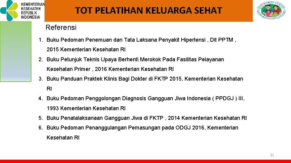 TOT PELATIHAN KELUARGA SEHAT Referensi 1. Buku Pedoman Penemuan dan Tata Laksana Penyakit Hipertensi TOT PELATIHAN KELUARGA SEHAT Referensi 1. Buku Pedoman Penemuan dan Tata Laksana Penyakit Hipertensi