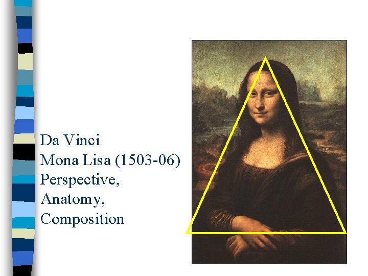 Da Vinci Mona Lisa (1503 -06) Perspective, Anatomy, Composition 