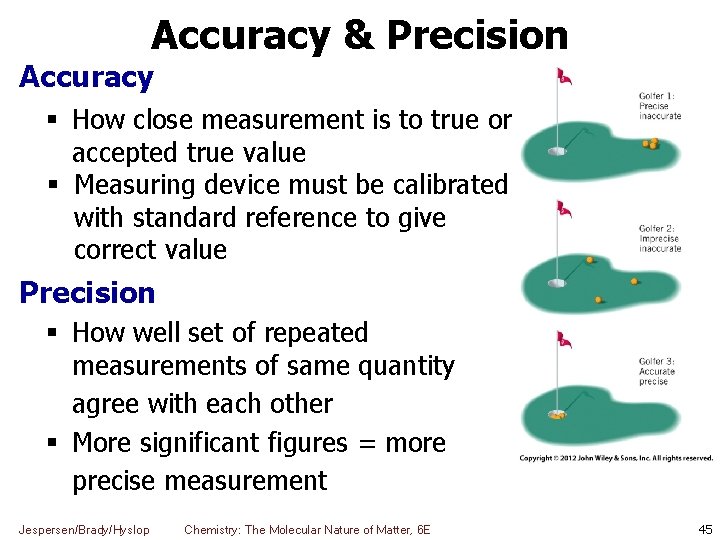 Accuracy & Precision Accuracy How close measurement is to true or accepted true value