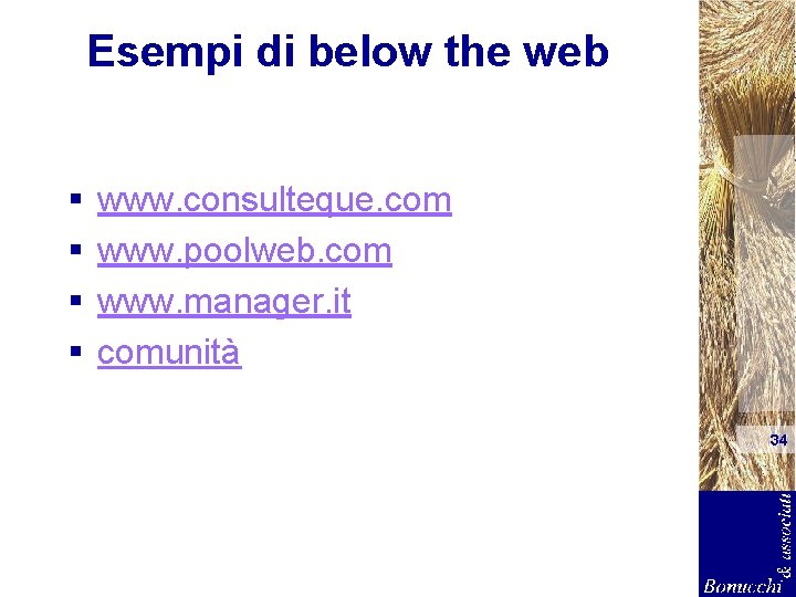 Esempi di below the web § § www. consulteque. com www. poolweb. com www.
