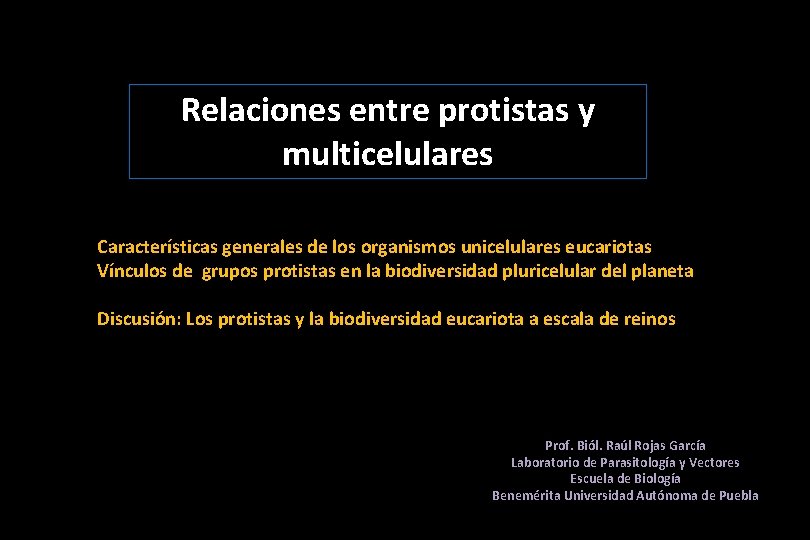 Relaciones entre protistas y multicelulares Características generales de los organismos unicelulares eucariotas Vínculos de Relaciones entre protistas y multicelulares Características generales de los organismos unicelulares eucariotas Vínculos de