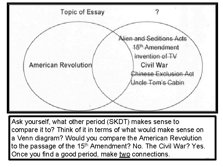 Ask yourself, what other period (SKDT) makes sense to compare it to? Think of