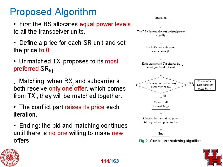 Proposed Algorithm • First the BS allocates equal power levels to all the transceiver