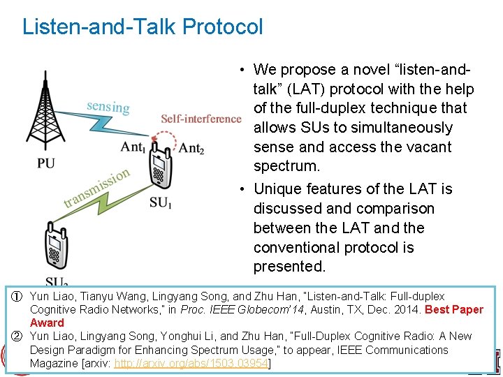 Listen-and-Talk Protocol • We propose a novel “listen-andtalk” (LAT) protocol with the help of