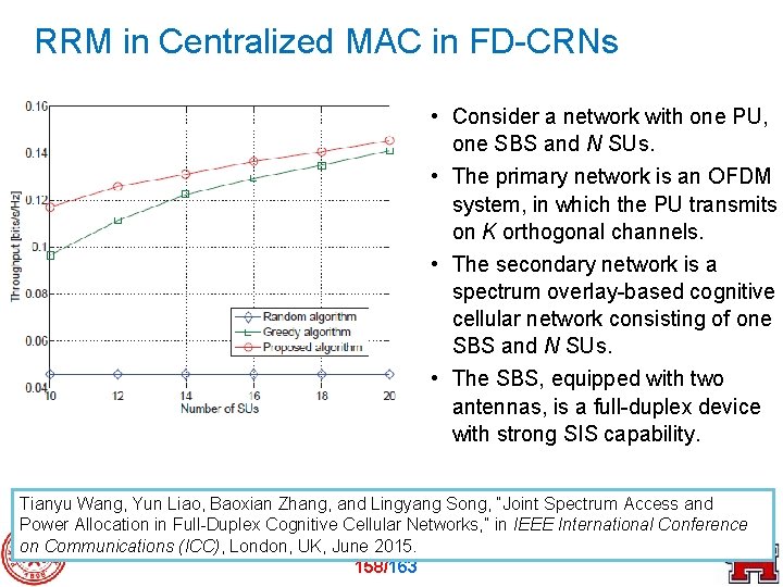 RRM in Centralized MAC in FD-CRNs • Consider a network with one PU, one