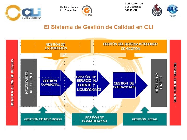 Certificación de CLI Proyectos: Certificación de CLI Gestiones Aduaneras: El Sistema de Gestión de