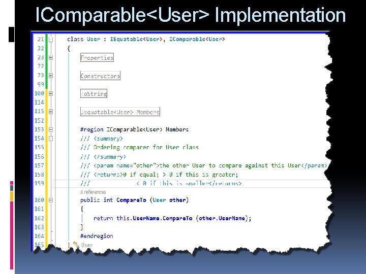 IComparable<User> Implementation 