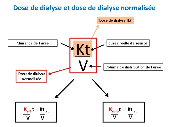 Dose de dialyse et dose de dialyse normalisée Dose de dialyse (L) Clairance de