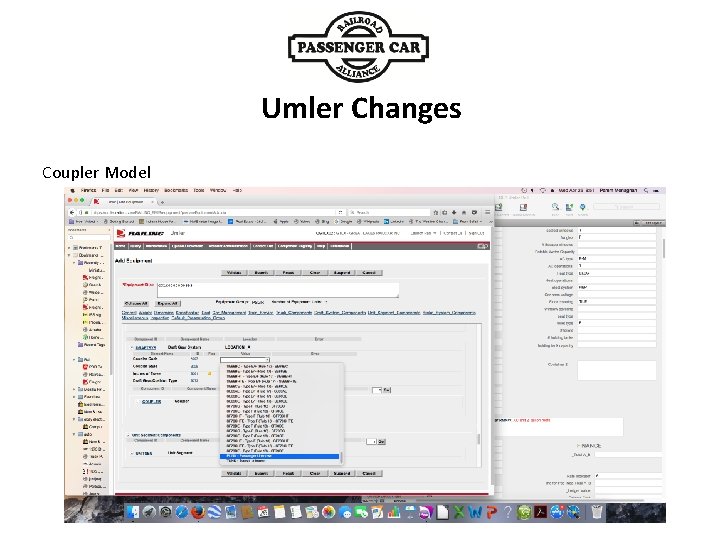 Coupler Model Umler Changes 