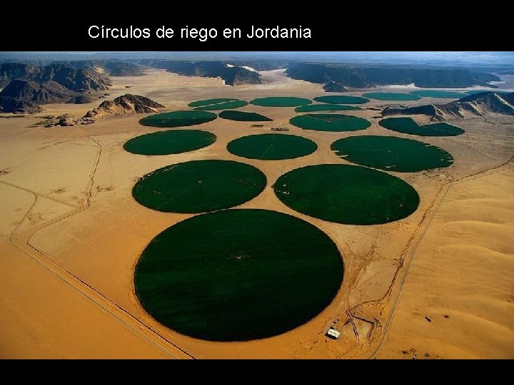 Círculos de riego en Jordania Círculos de riego en Jordania