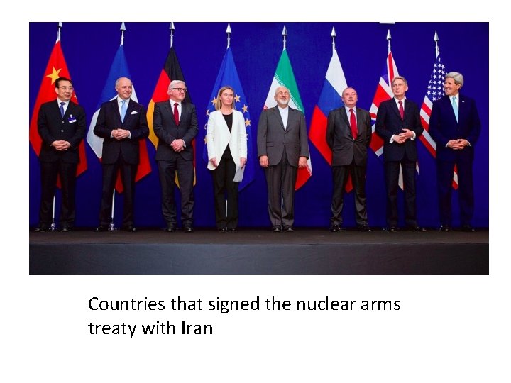 Countries that signed the nuclear arms treaty with Iran 