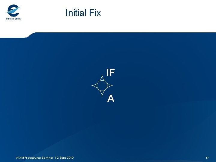 Initial Fix IF A AIXM Procedures Seminar 1 -2 Sept 2010 17 