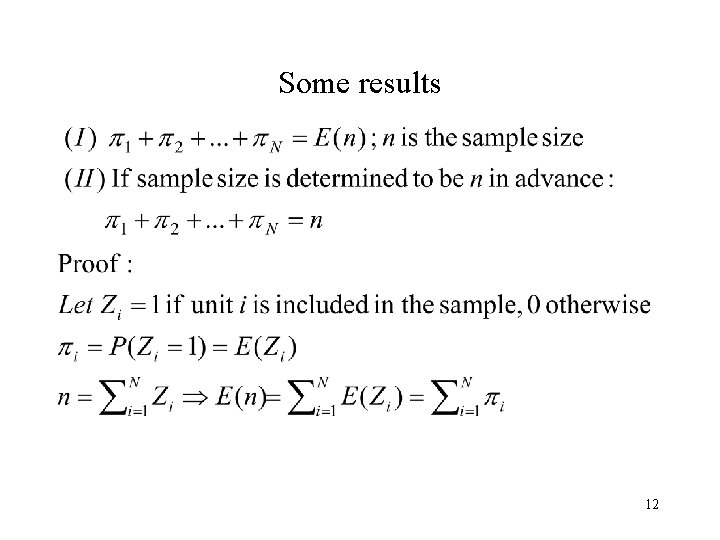 Some results 12 