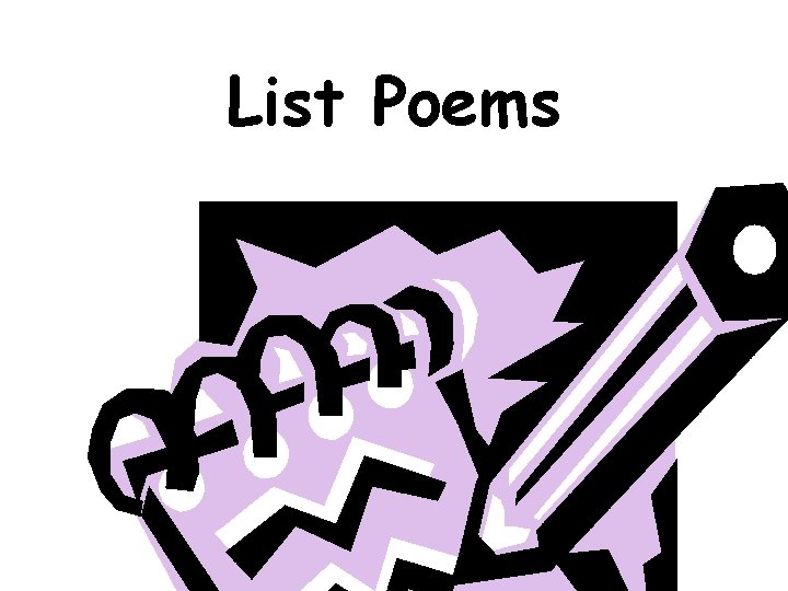 List Poems 