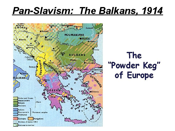 Pan-Slavism: The Balkans, 1914 The “Powder Keg” of Europe 