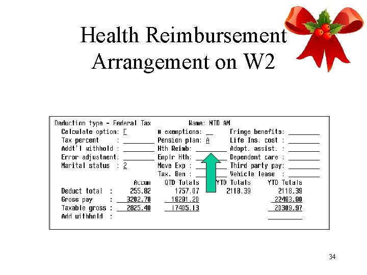 Health Reimbursement Arrangement on W 2 34 