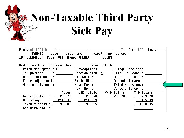 Non-Taxable Third Party Sick Pay 66 