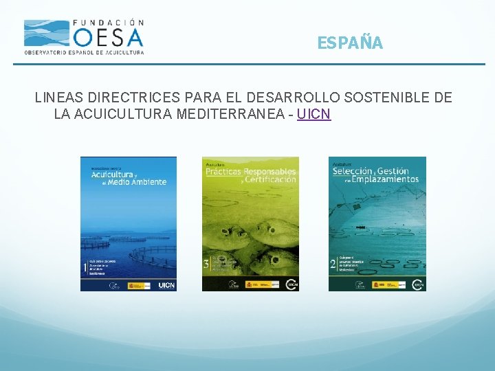 ESPAÑA LINEAS DIRECTRICES PARA EL DESARROLLO SOSTENIBLE DE LA ACUICULTURA MEDITERRANEA - UICN 