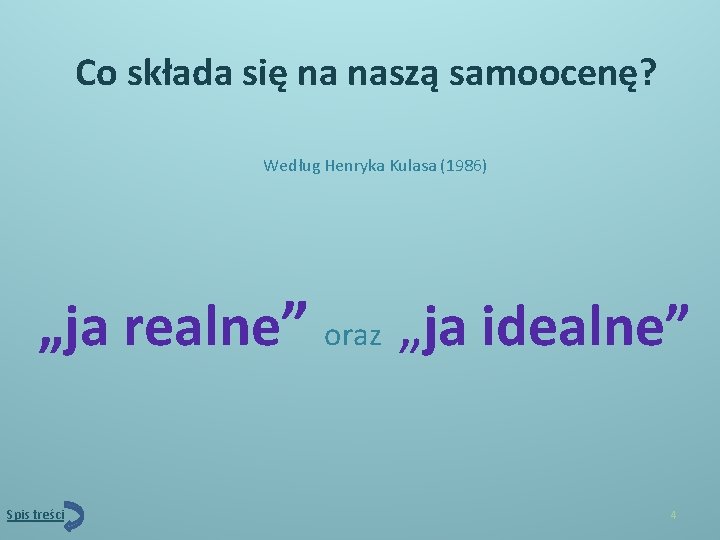 Co składa się na naszą samoocenę? Według Henryka Kulasa (1986) „ja realne” oraz „ja