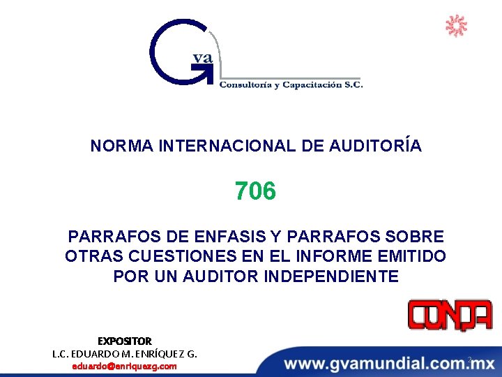 NORMA INTERNACIONAL DE AUDITORÍA 706 PARRAFOS DE ENFASIS Y PARRAFOS SOBRE OTRAS CUESTIONES EN