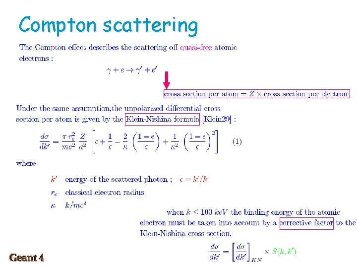 Compton scattering 