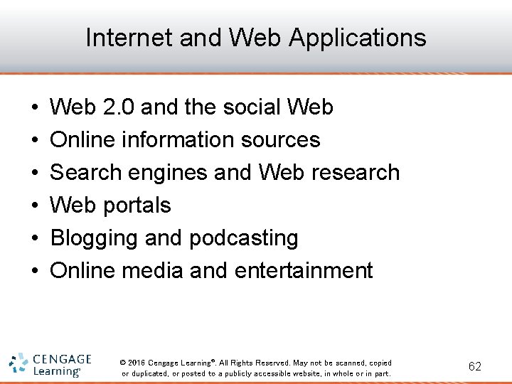 Internet and Web Applications • • • Web 2. 0 and the social Web