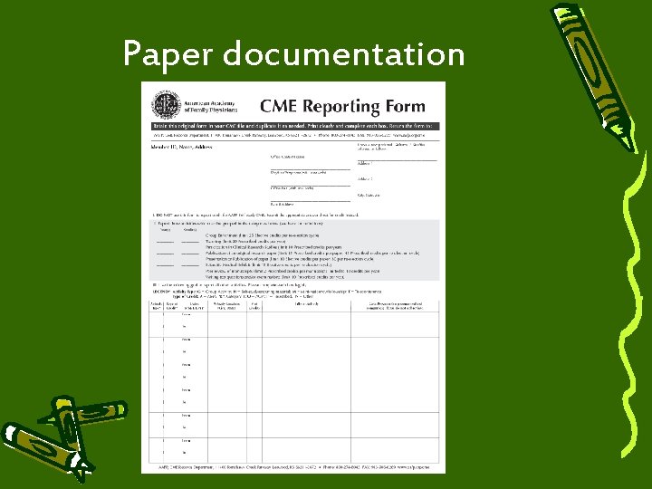 Paper documentation 