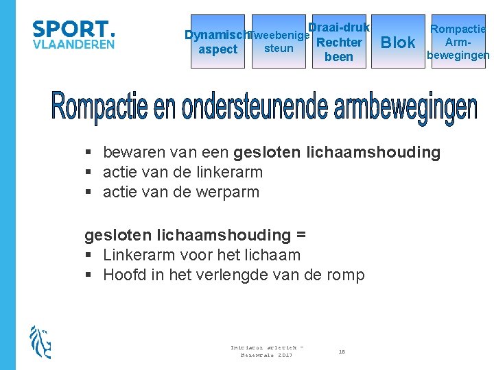 Draai-druk Dynamisch. Tweebenige Rechter steun aspect been Blok Rompactie Armbewegingen § bewaren van een