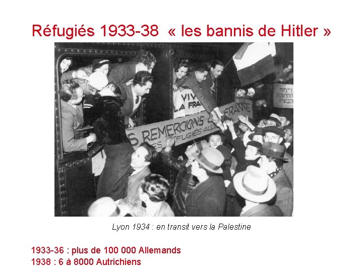 Réfugiés 1933 -38 « les bannis de Hitler » Lyon 1934 : en transit