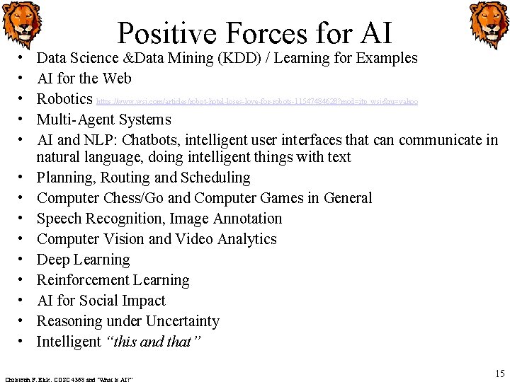  • • • • Positive Forces for AI Data Science &Data Mining (KDD)