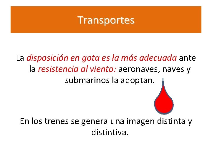 Transportes La disposición en gota es la más adecuada ante la resistencia al viento: Transportes La disposición en gota es la más adecuada ante la resistencia al viento: