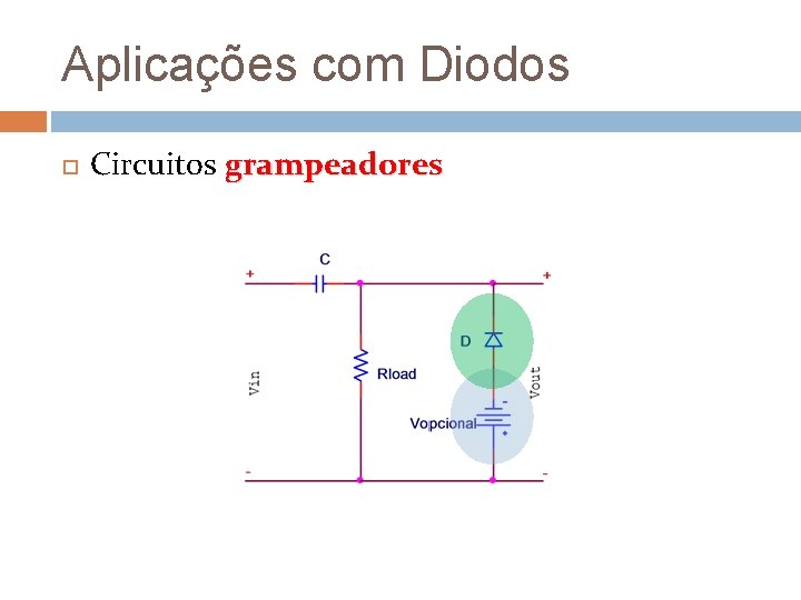 Aplicações com Diodos Circuitos grampeadores 