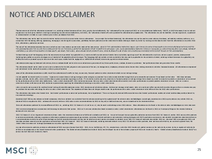 NOTICE AND DISCLAIMER This document and all of the information contained in it, including