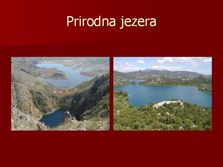 Prirodna jezera 