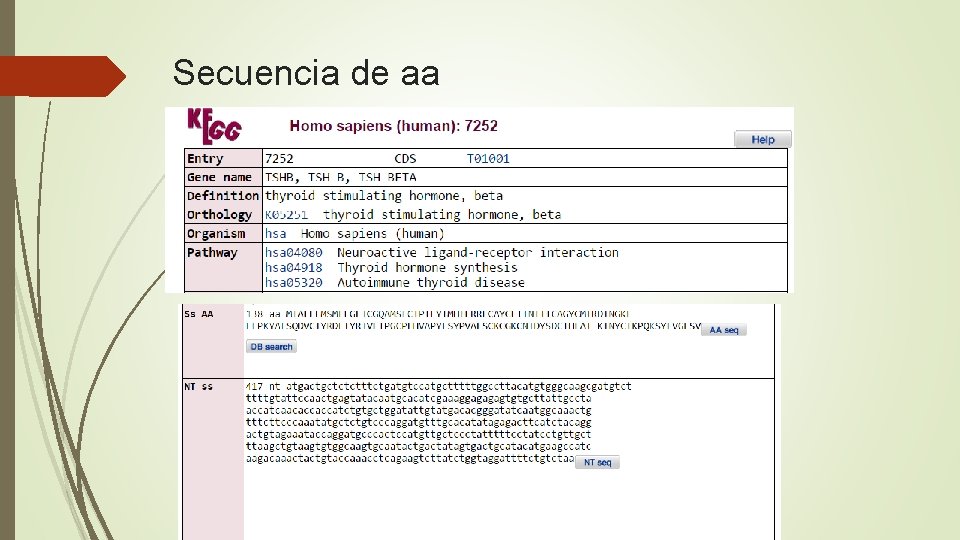 Secuencia de aa 