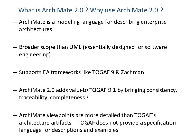 What is Archi. Mate 2. 0 ? Why use Archi. Mate 2. 0 ?