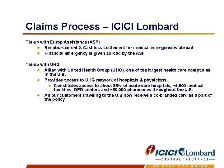 Claims Process – ICICI Lombard Tie-up with Europ Assistance (ASP) Reimbursement & Cashless settlement