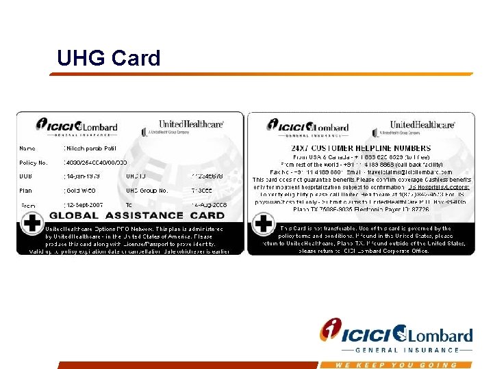 UHG Card 