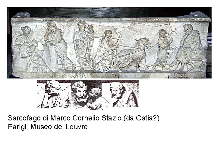 Sarcofago di Marco Cornelio Stazio (da Ostia? ) Parigi, Museo del Louvre 