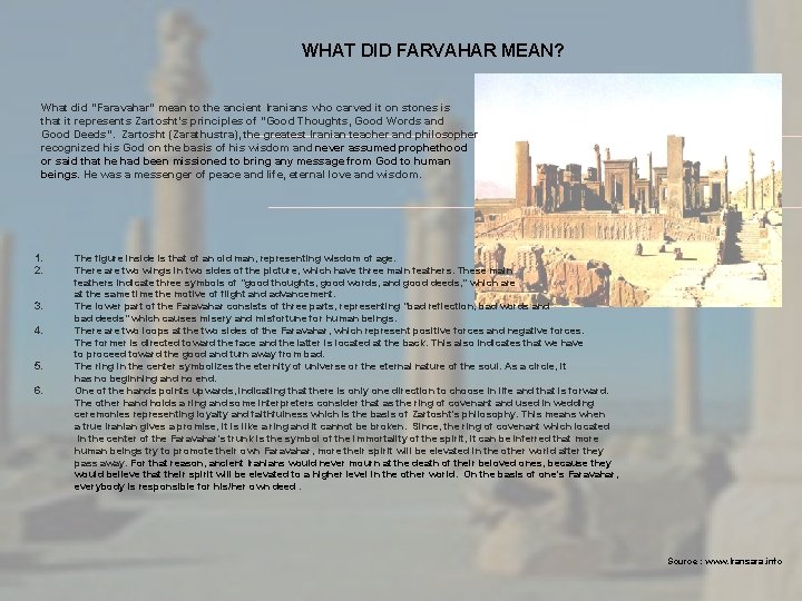 WHAT DID FARVAHAR MEAN? What did "Faravahar" mean to the ancient Iranians who carved