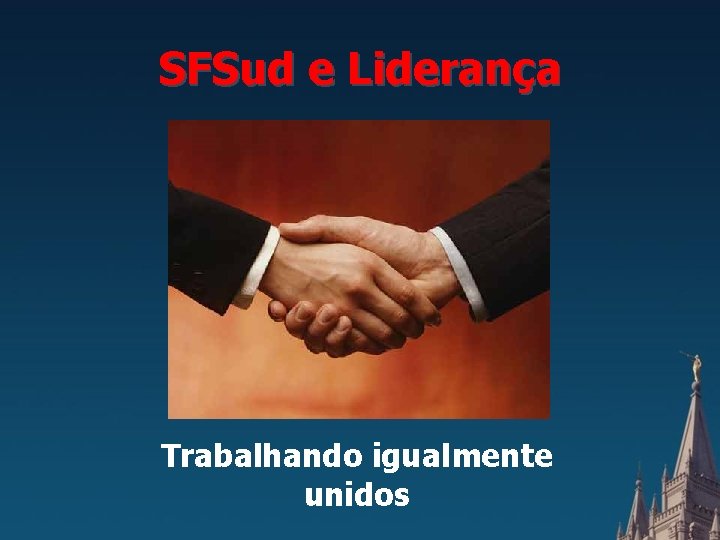 SFSud e Liderança Trabalhando igualmente unidos 