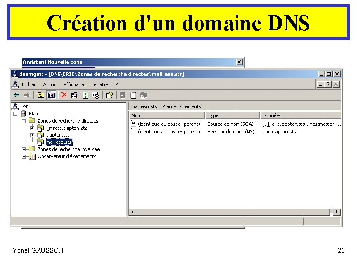 Création d'un domaine DNS Yonel GRUSSON 21 