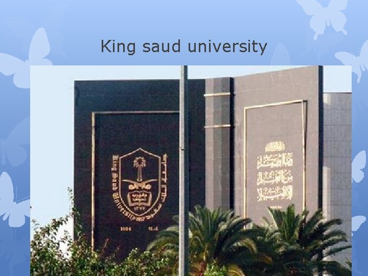 King saud university 