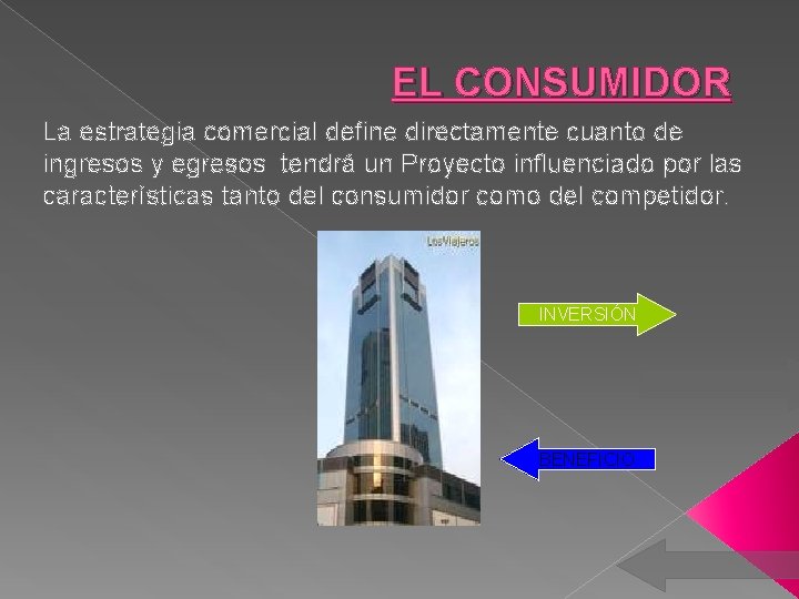 EL CONSUMIDOR La estrategia comercial define directamente cuanto de ingresos y egresos tendrá un
